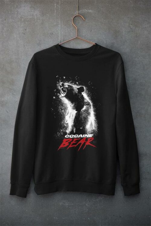 cocaine bear graphic movie logo t shirt sweatshirt