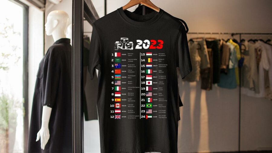 formula one calendar 2023 shirt