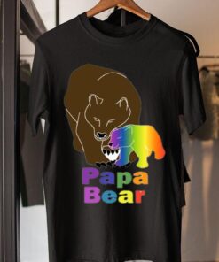 Lgbt Pride Papa Bear Rainbow Fathers Day t-shirt
