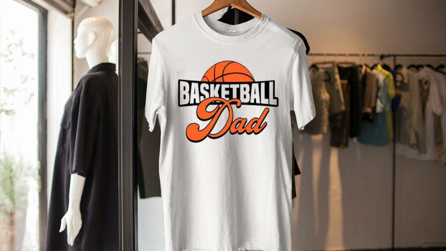 basketball dad life with basketball shirt
