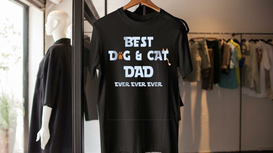 best dog cat dad ever fathers day shirt