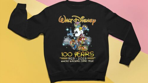 mickey mouse walt disney 100 years 1923 2023 where dreams come true sweatshirt