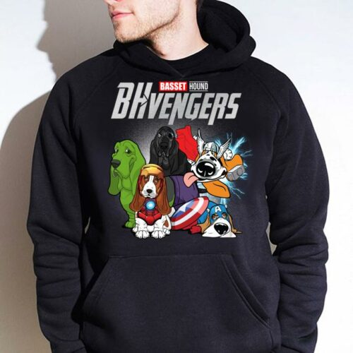 basset hound bhvengers marvel studios avengers hoodie