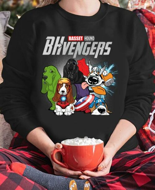 basset hound bhvengers marvel studios avengers sweatshirt