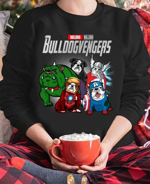 bulldog marvel studios bulldogvengers bulldogs avengers sweatshirt